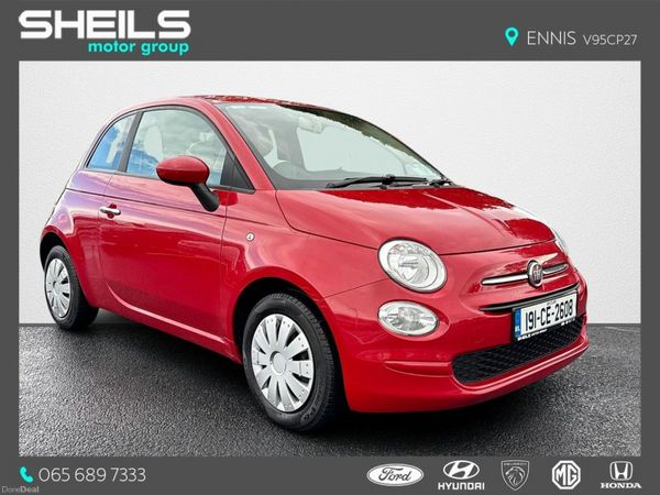 Fiat 500 Hatchback, Petrol, 2019, Red