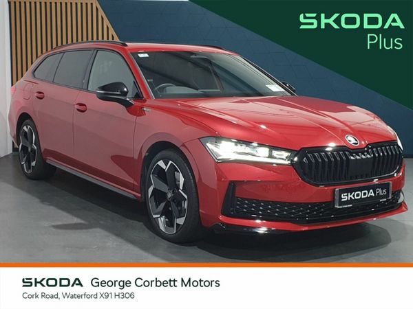 Skoda Superb Estate, Petrol Plug-in Hybrid, 2025, Red