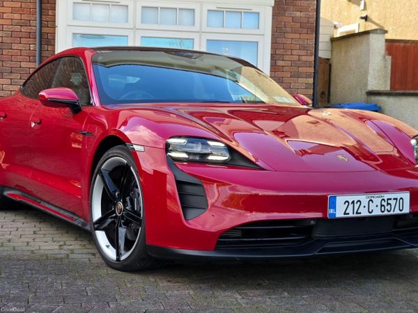 Porsche Taycan Saloon, Electric, 2021, Red