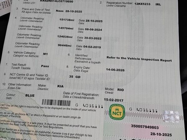 Kia Rio Hatchback, Diesel, 2012, Blue