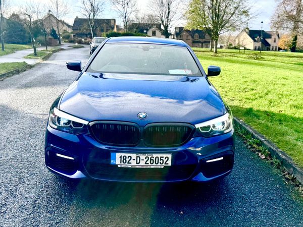 BMW 5-Series Saloon, Petrol Plug-in Hybrid, 2018, Blue