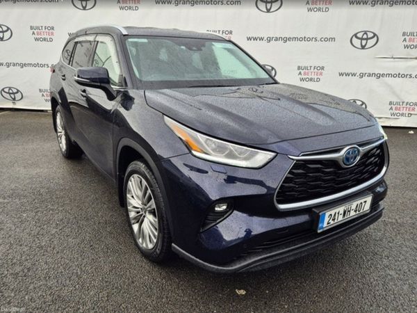Toyota Highlander Estate, Petrol Hybrid, 2024, Blue