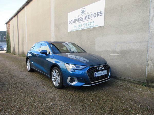Audi A3 Hatchback, Petrol Hybrid, 2021, Blue