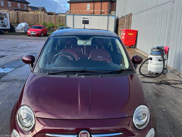 Fiat 500 Hatchback, Petrol, 2018, Red