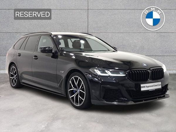 BMW 5-Series Estate, Petrol Plug-in Hybrid, 2024, Black