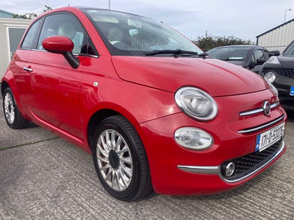 Fiat 500 Hatchback, Petrol, 2017, Red