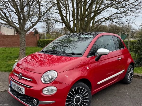 Fiat 500 Hatchback, Petrol, 2016, Red