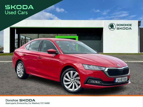 Skoda Octavia Saloon, Petrol Hybrid, 2024, Red