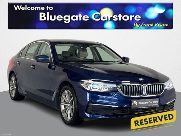 BMW 5-Series Saloon, Petrol Hybrid, 2018, Blue