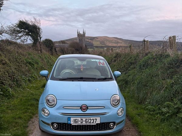 Fiat 500 Hatchback, Petrol, 2016, Blue