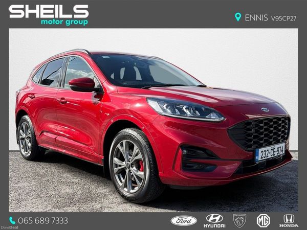 Ford Kuga SUV, Petrol Plug-in Hybrid, 2023, Red