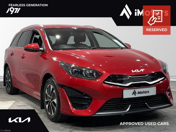 Kia Ceed Estate, Petrol Plug-in Hybrid, 2022, Red