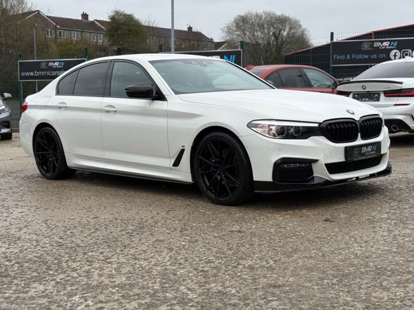 BMW 5-Series Saloon, Petrol Hybrid, 2018, White