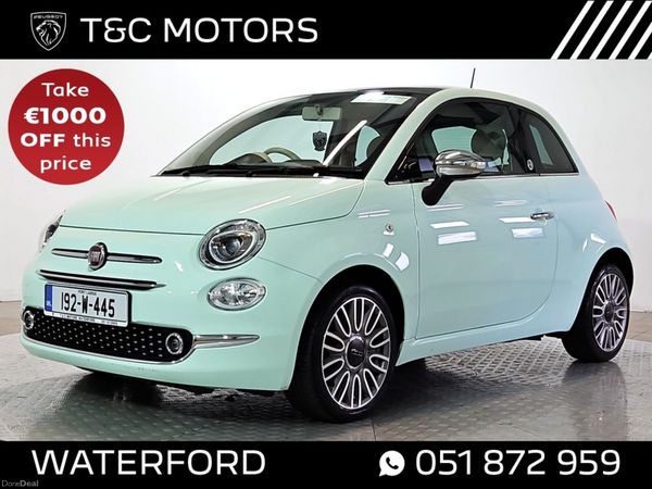 Fiat 500 Hatchback, Petrol, 2019, Green