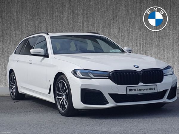 BMW 5-Series Estate, Petrol Plug-in Hybrid, 2021, White