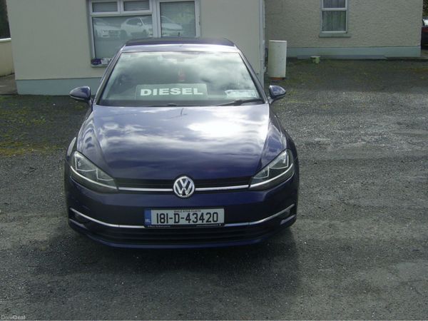 Volkswagen Golf Hatchback, Diesel, 2018, Blue