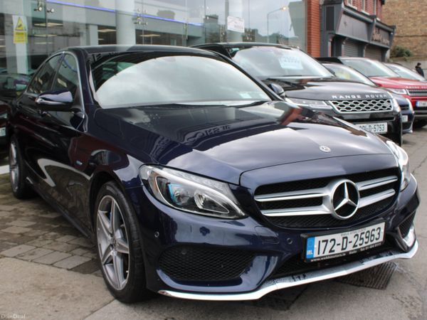 Mercedes-Benz C-Class Saloon, Petrol Plug-in Hybrid, 2017, Blue