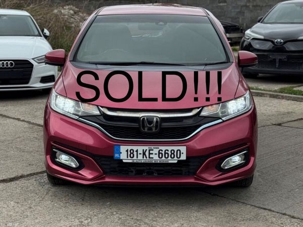 Honda Fit Hatchback, Petrol Hybrid, 2018, Red