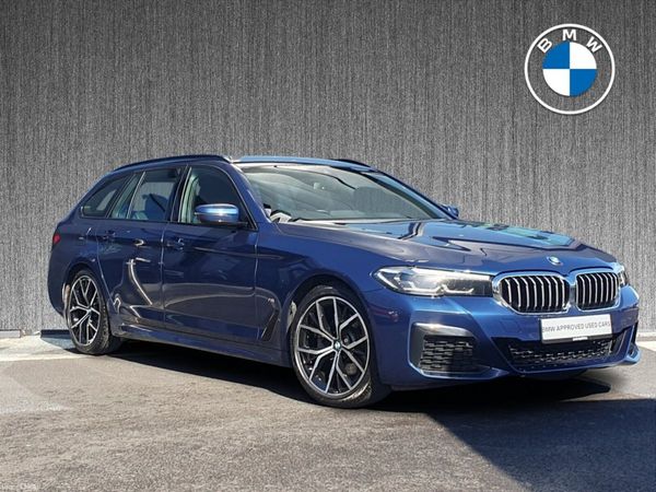 BMW 5-Series Estate, Diesel Hybrid, 2022, Blue