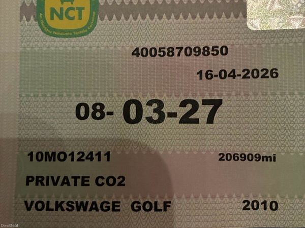 Volkswagen Golf Hatchback, Diesel, 2010, Blue