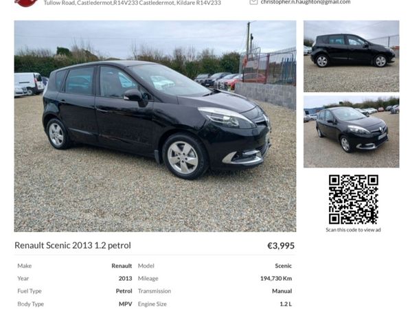 Renault Scenic MPV, Petrol, 2013, Black