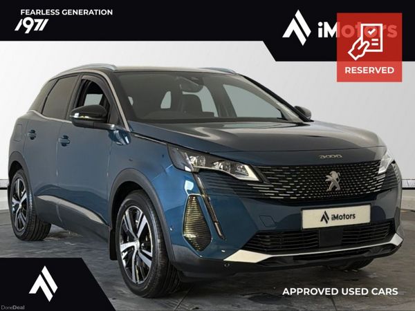 Peugeot 3008 SUV, Petrol Plug-in Hybrid, 2023, Blue