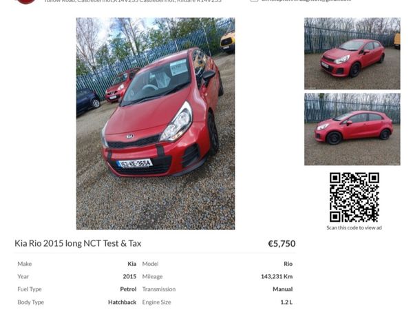 Kia Rio Hatchback, Petrol, 2015, Red