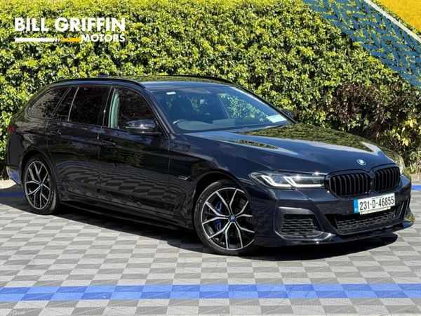 BMW 5-Series Estate, Petrol Plug-in Hybrid, 2023, Black