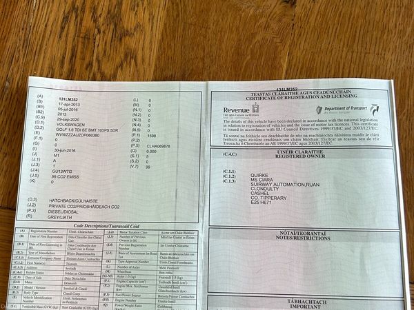 Volkswagen Golf Hatchback, Diesel, 2013, Grey