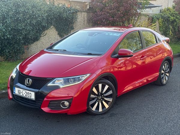 Honda Civic Hatchback, Petrol, 2016, Red