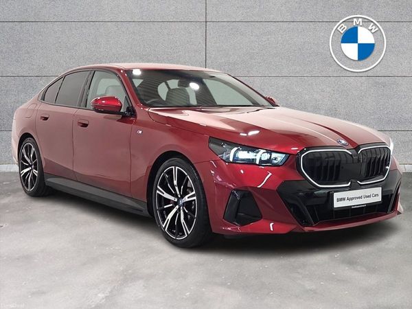 BMW 5-Series Saloon, Petrol Plug-in Hybrid, 2024, Red