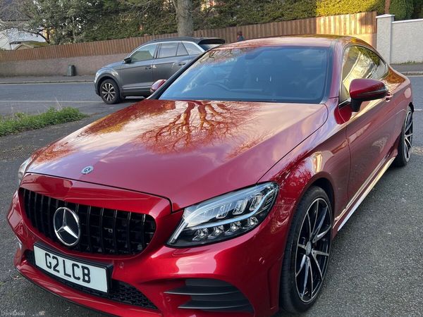 Mercedes-Benz C-Class Coupe, Petrol Hybrid, 2018, Red