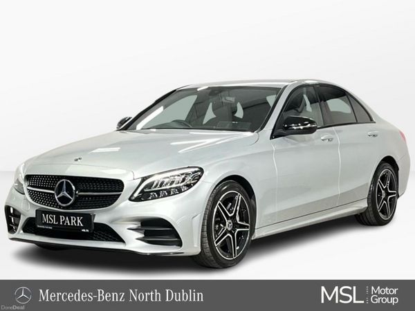 Mercedes-Benz C-Class Saloon, Petrol Hybrid, 2019, Silver