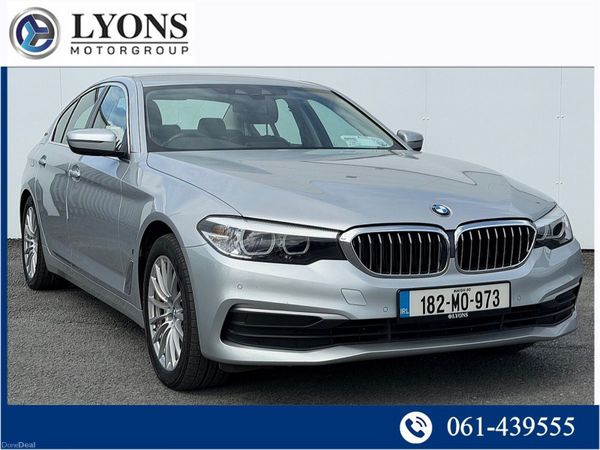 BMW 5-Series Saloon, Petrol Plug-in Hybrid, 2018, Silver