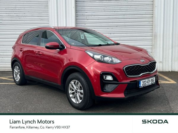Kia Sportage SUV, Diesel Hybrid, 2020, Red