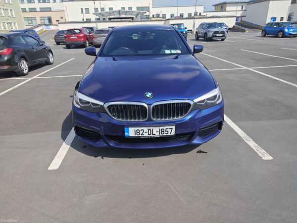 BMW 5-Series Saloon, Petrol Plug-in Hybrid, 2018, Blue