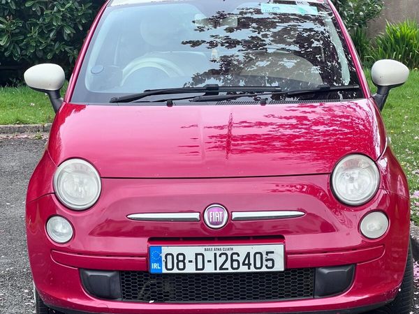 Fiat 500 Hatchback, Diesel, 2008, Red