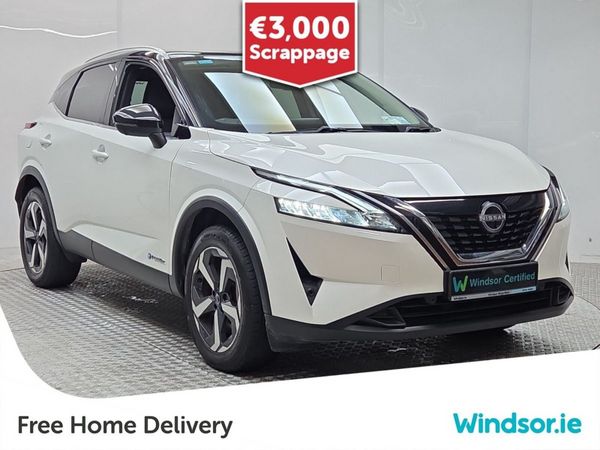 Nissan Qashqai MPV, Petrol Hybrid, 2023, White