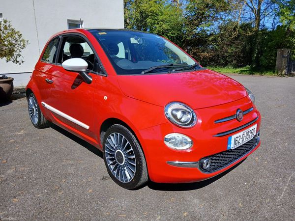 Fiat 500 Hatchback, Petrol, 2016, Red