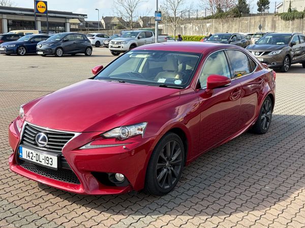 Lexus IS Saloon, Petrol Hybrid, 2014, Red