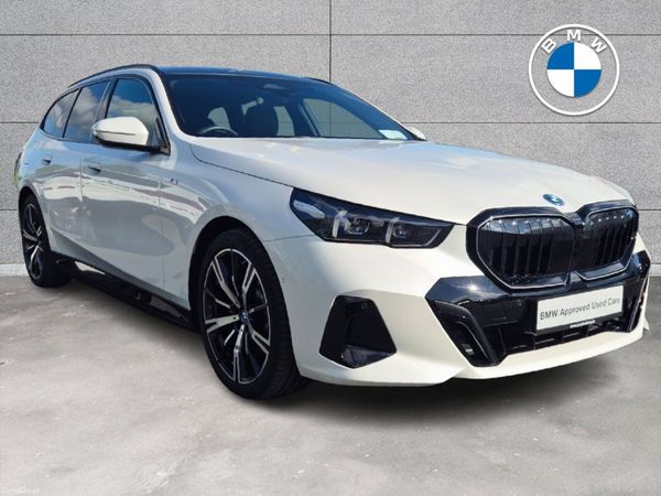 BMW 5-Series Estate, Petrol Plug-in Hybrid, 2025, White