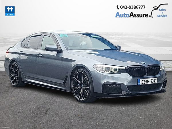 BMW 5-Series Saloon, Petrol Plug-in Hybrid, 2018, Blue