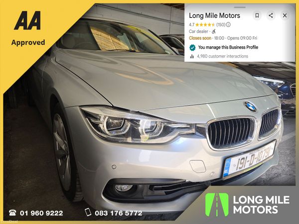 BMW 3-Series Saloon, Petrol Plug-in Hybrid, 2019, Grey