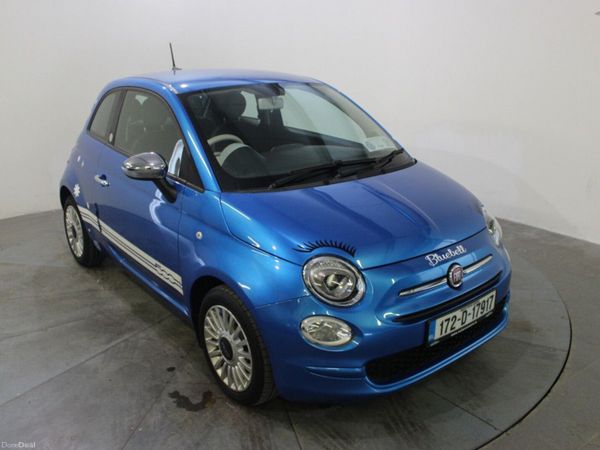 Fiat 500 Hatchback, Petrol, 2017, Blue