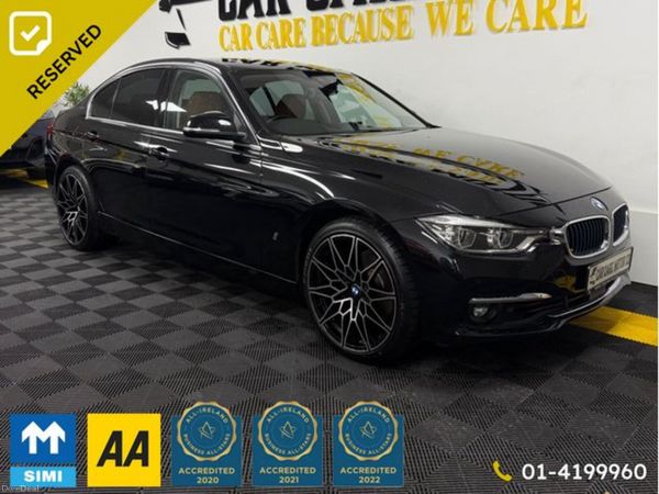 BMW 3-Series Saloon, Petrol Hybrid, 2018, Black