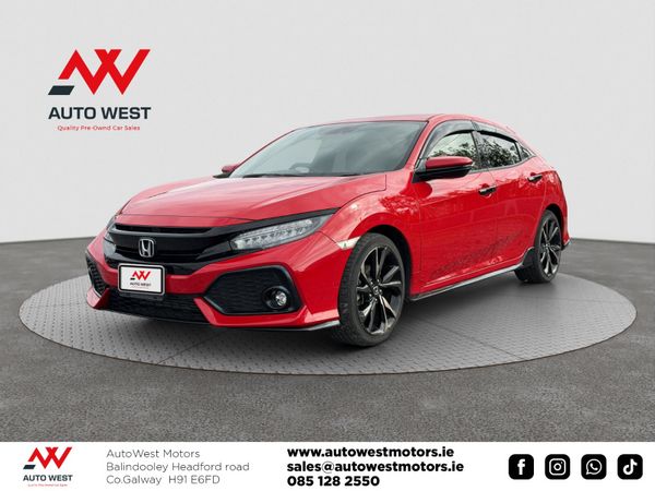 Honda Civic Hatchback, Petrol, 2018, Red