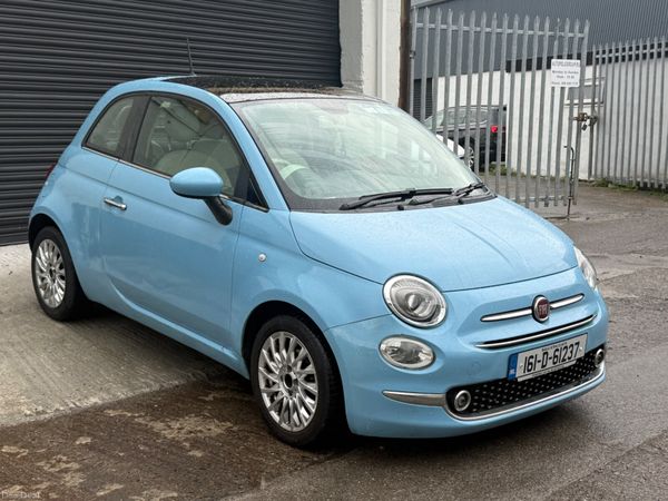 Fiat 500 Hatchback, Petrol, 2016, Blue