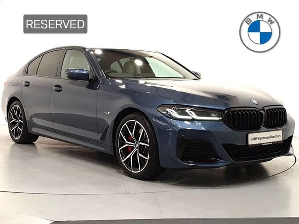 BMW 5-Series Saloon, Petrol Plug-in Hybrid, 2023, Blue