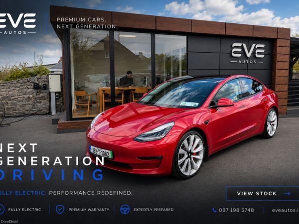 Tesla Model 3 Saloon, Electric, 2019, Red