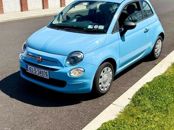 Fiat 500 Hatchback, Petrol, 2016, Blue